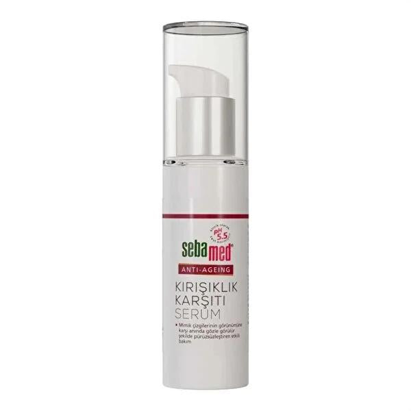 Sebamed Anti-Ageing Lifting Serum face serum bottle with pump, white plastic, clear cap on Tampa Home & Garden Store