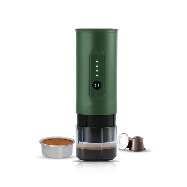 portable outdoor Italian coffee machine handheld electric coffee powder capsule dual-use travel car charging - Tampa Home & Garden Store