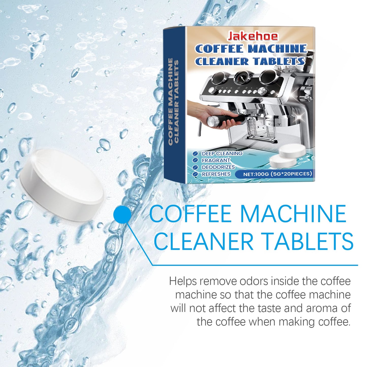Coffee Machine Descaling Cleaning Tablets, Dirt And Oil Stains Clean Keep Kitchen Equipment Sanitary Effervescent Tablets - Tampa Home & Garden Store