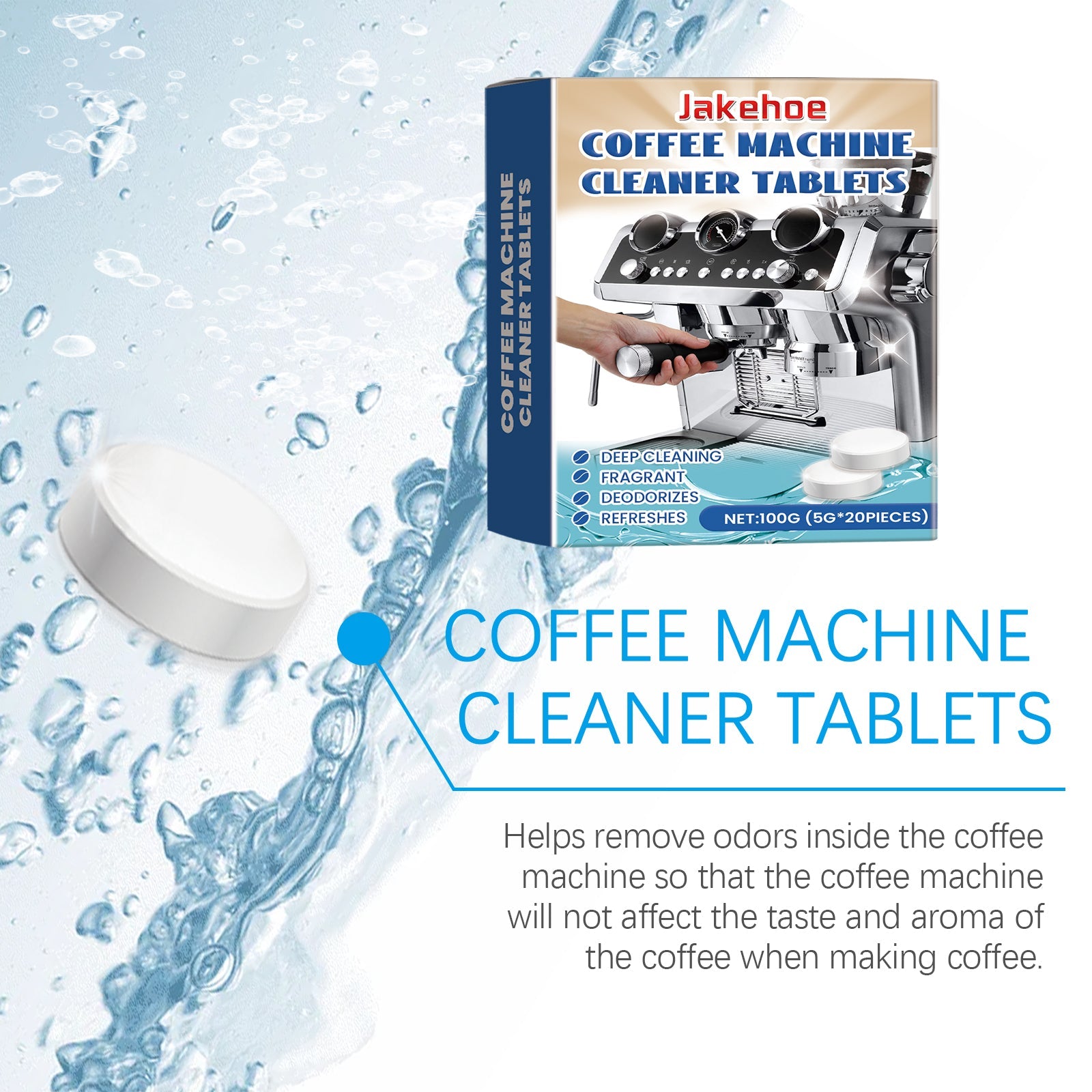 Coffee Machine Descaling Cleaning Tablets, Dirt And Oil Stains Clean Keep Kitchen Equipment Sanitary Effervescent Tablets - Tampa Home & Garden Store