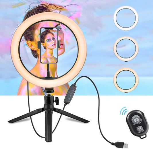 10 Inch Ring Light with Stand for iPhone by VIP Digital Presence with wireless remote on Tampa Home & Garden Store