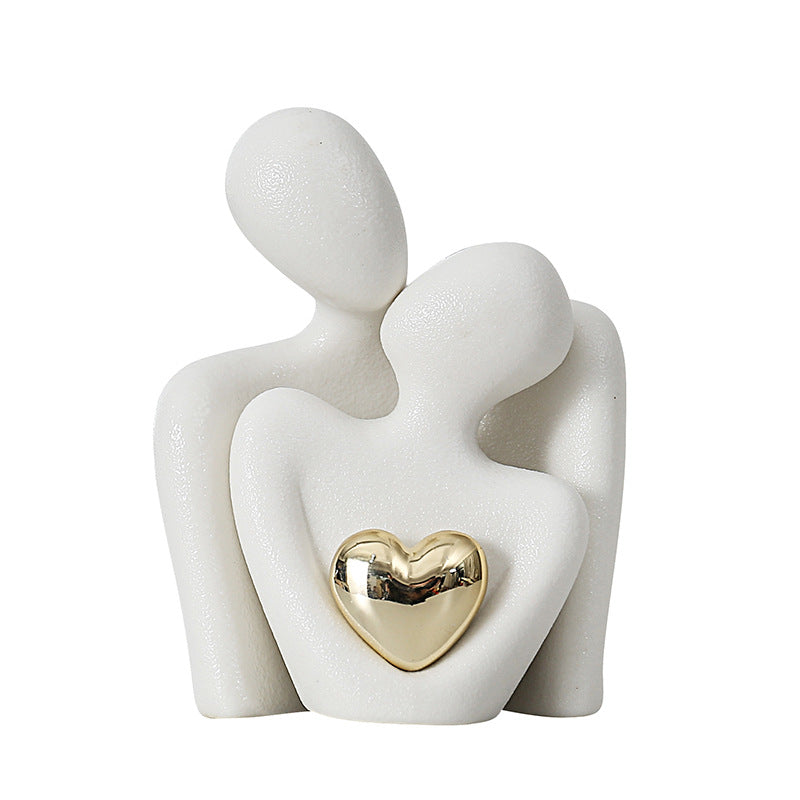 Creative couple figure decoration Newlywed home decoration Lover sculpture decoration figure desktop living room bookshelf decor - Tampa Home & Garden Store