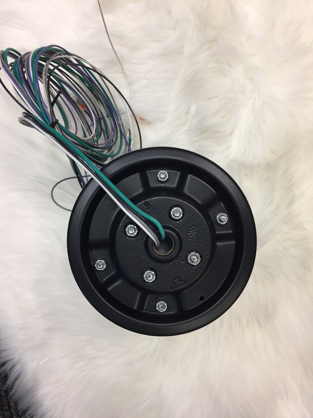 Ceiling light fixture base LDN4CYL with exposed multi-color wiring bundle for Vanessa Jane on Tampa Home & Garden Store