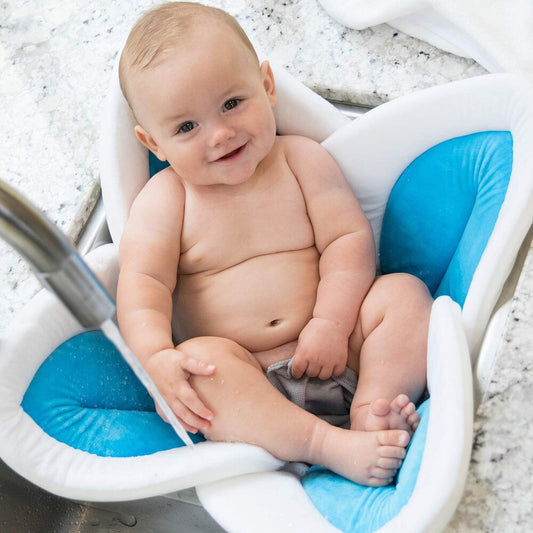 Alfombrilla de baño para bebé de 80 cm, bañera con forma de flor, lavabo para bebé, seguridad para recién nacidos, almohadillas de pétalos plegables para ducha y baño, asiento de seguridad