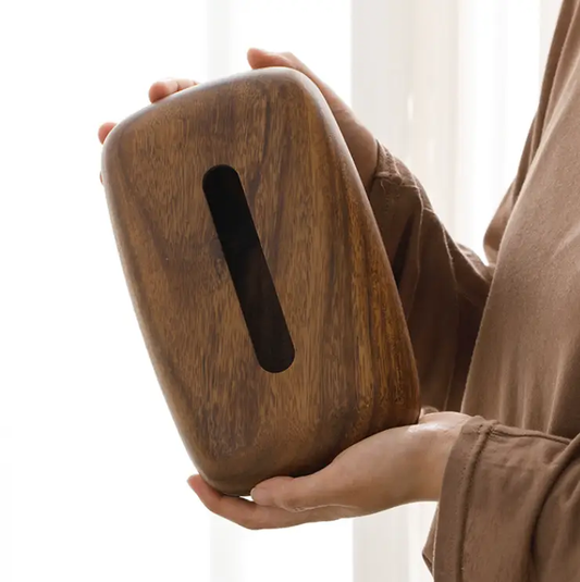 Solid walnut tissue box holder with vertical slot, VIP Digital Presence on Tampa Home & Garden Store