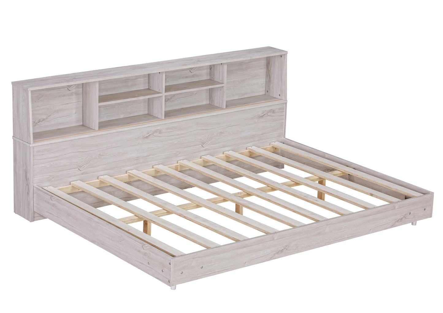 Full Size Daybed Frame with Storage Bookcases White Oak - Tampa Home & Garden Store