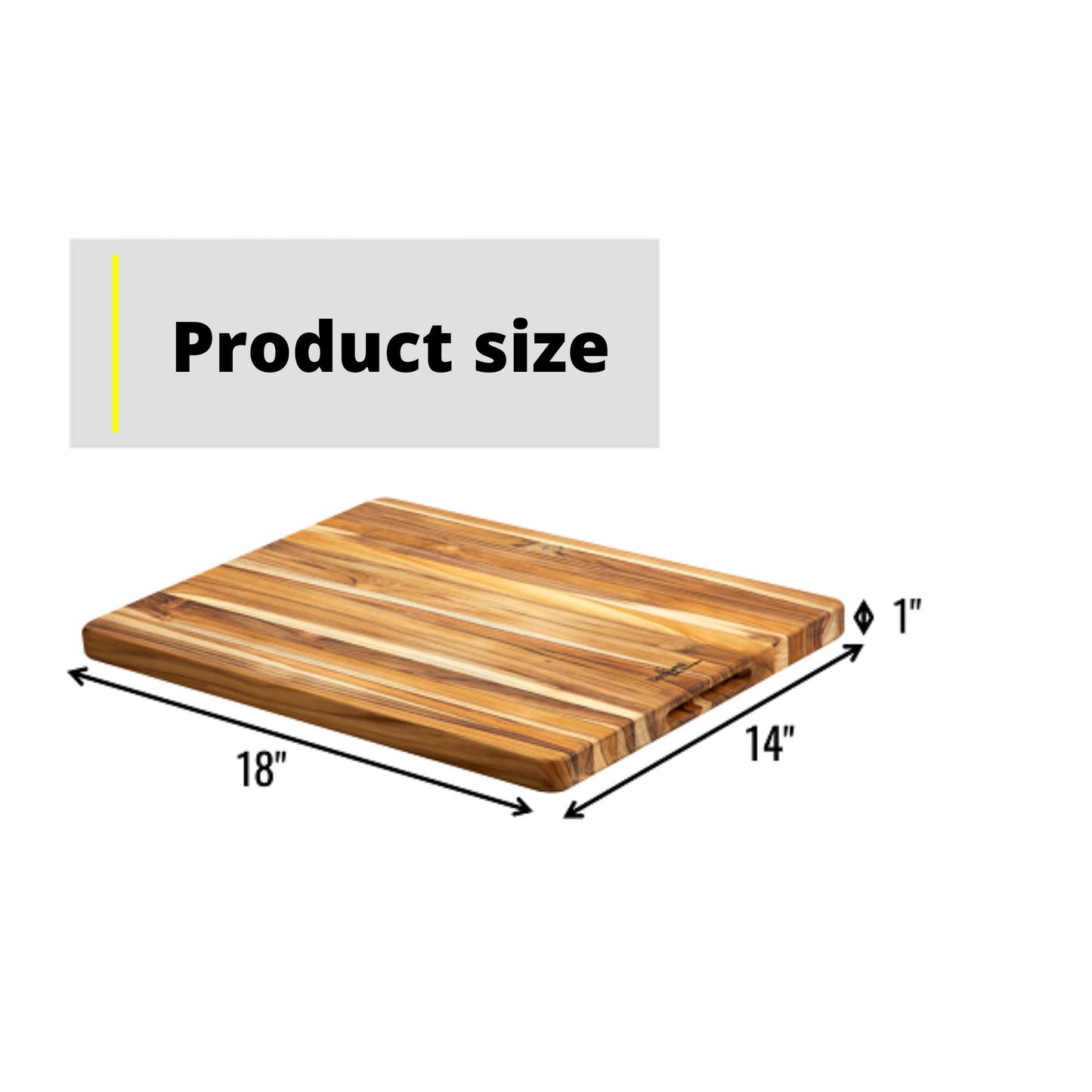 Teak cutting boards set, natural wood, 5-piece pack, 18x14x1 in on Tampa Home & Garden Store