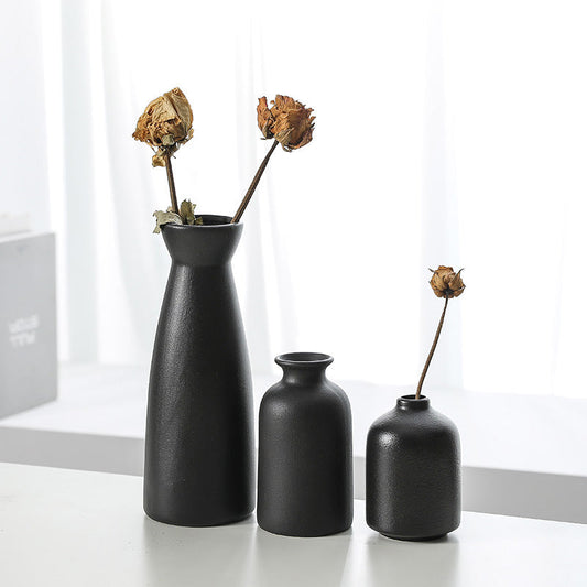 Ceramic vase decoration home living room wine cabinet flower planter modern decorative flower set of 3 pieces - Tampa Home & Garden Store