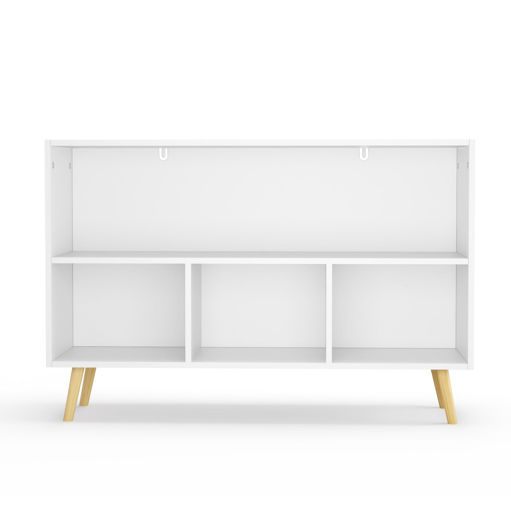 Kids bookcase with Collapsible Fabric Drawers Children's Book Display Toy Storage Cabinet Organizer White/Blue - Tampa Home & Garden Store