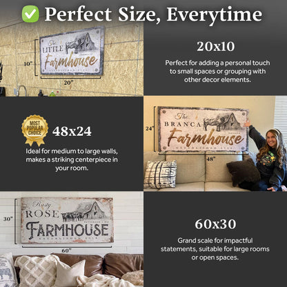 Rustic Farmhouse Sign X canvas by Tailored Canvases, crafting canvas with 3 farmhouse signs on Tampa Home & Garden Store
