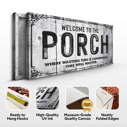 Welcome To The Porch Sign VII canvas crafting sign by Tailored Canvases on Tampa Home & Garden Store