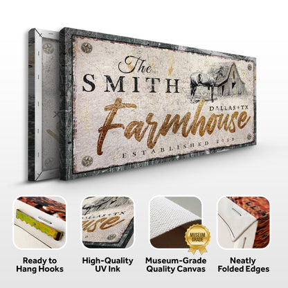 Rustic Horse Farmhouse Sign III canvas with distressed finish Tailored Canvases on Tampa Home & Garden Store