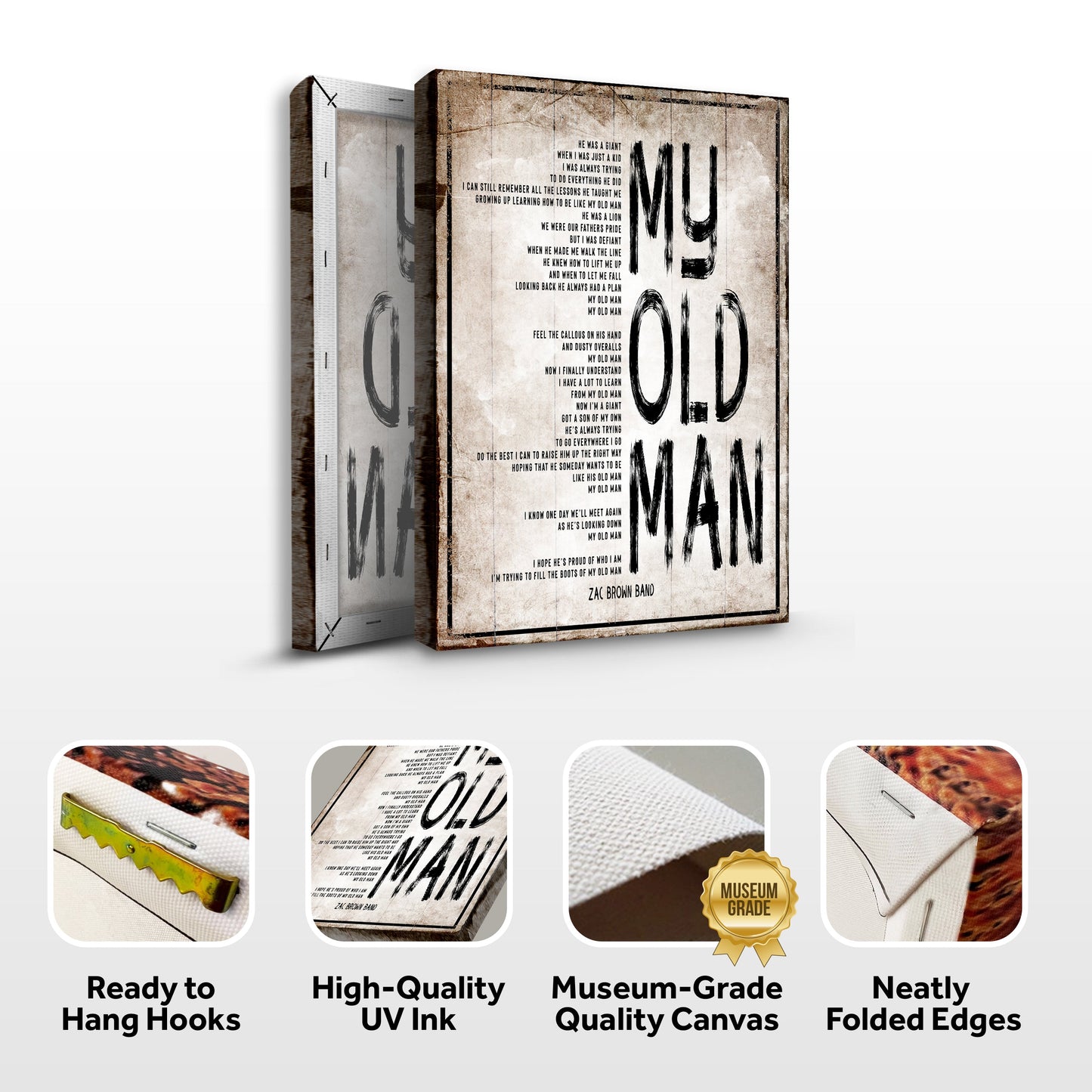 Tailored Canvases canvas wall art My Old Man on Tampa Home & Garden Store on Tampa Home & Garden Store