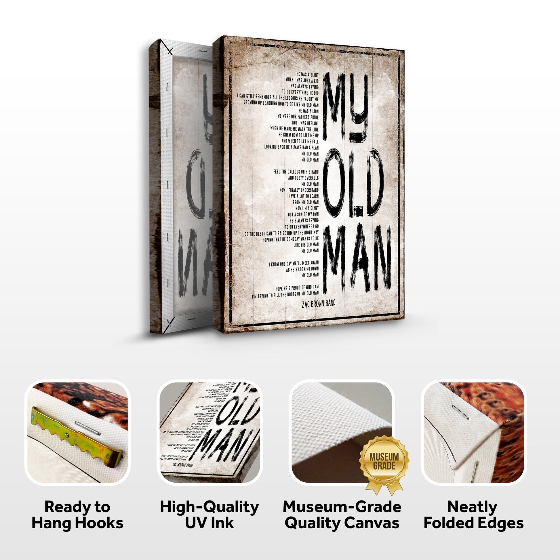 Tailored Canvases canvas wall art My Old Man on Tampa Home & Garden Store on Tampa Home & Garden Store