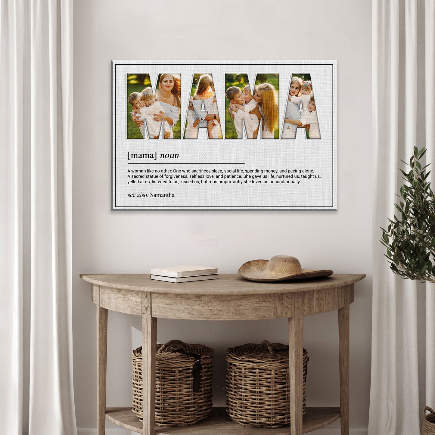 Canvas Crafting Tailored Canvases Mothers Day Sign She Loved Us Unconditionally MAMA on Tampa Home & Garden Store
