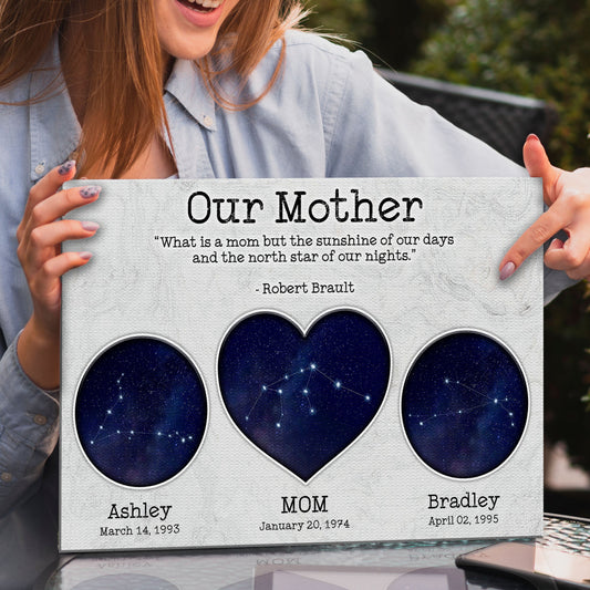 Canvas crafting sign Our Mother with starry night circle panels Tailored Canvases on Tampa Home & Garden Store