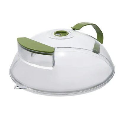 Microwave anti-splash cover dome with green accents, heat-resistant, VIP Digital Presence on Tampa Home & Garden Store