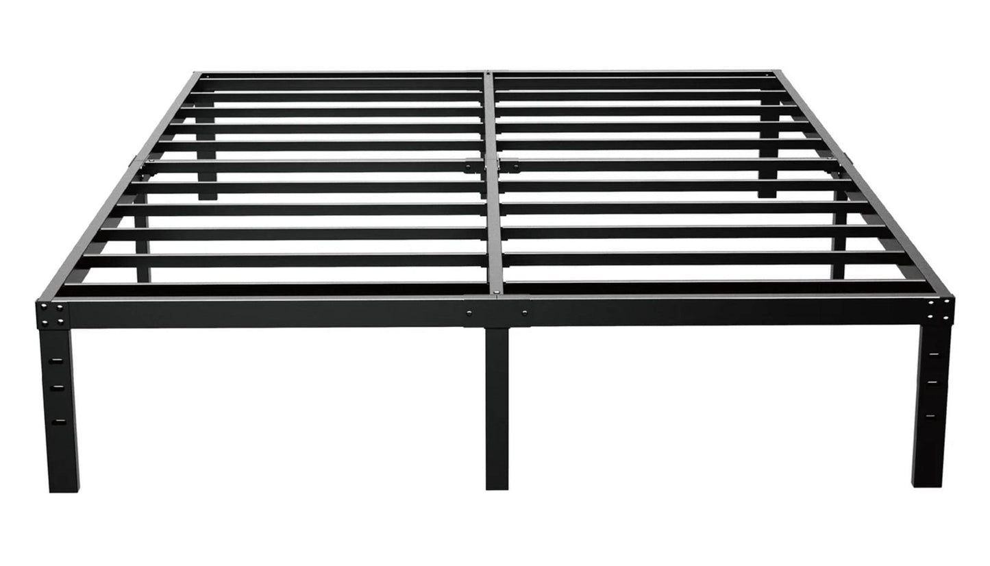 Base de cama de metal resistente de 16 pulgadas de tamaño completo con capacidad de peso de 3,500 libras