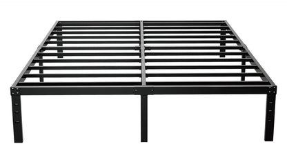 Base de cama de metal resistente de 16 pulgadas de tamaño completo con capacidad de peso de 3,500 libras