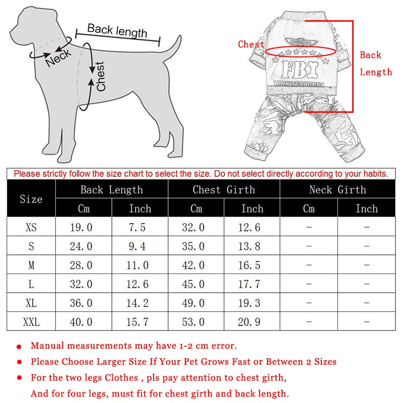 FBI Camouflage Coat |  Jumpsuit Pants - Tampa Home & Garden Store