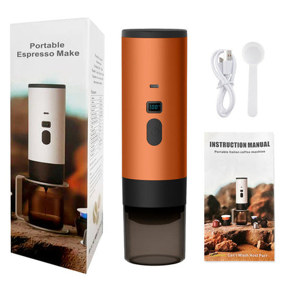 Portable Wireless 3-in-1 Espresso Maker, 7800mAh, Car/Home/Camping, Ground/Capsule Coffee. - Tampa Home & Garden Store