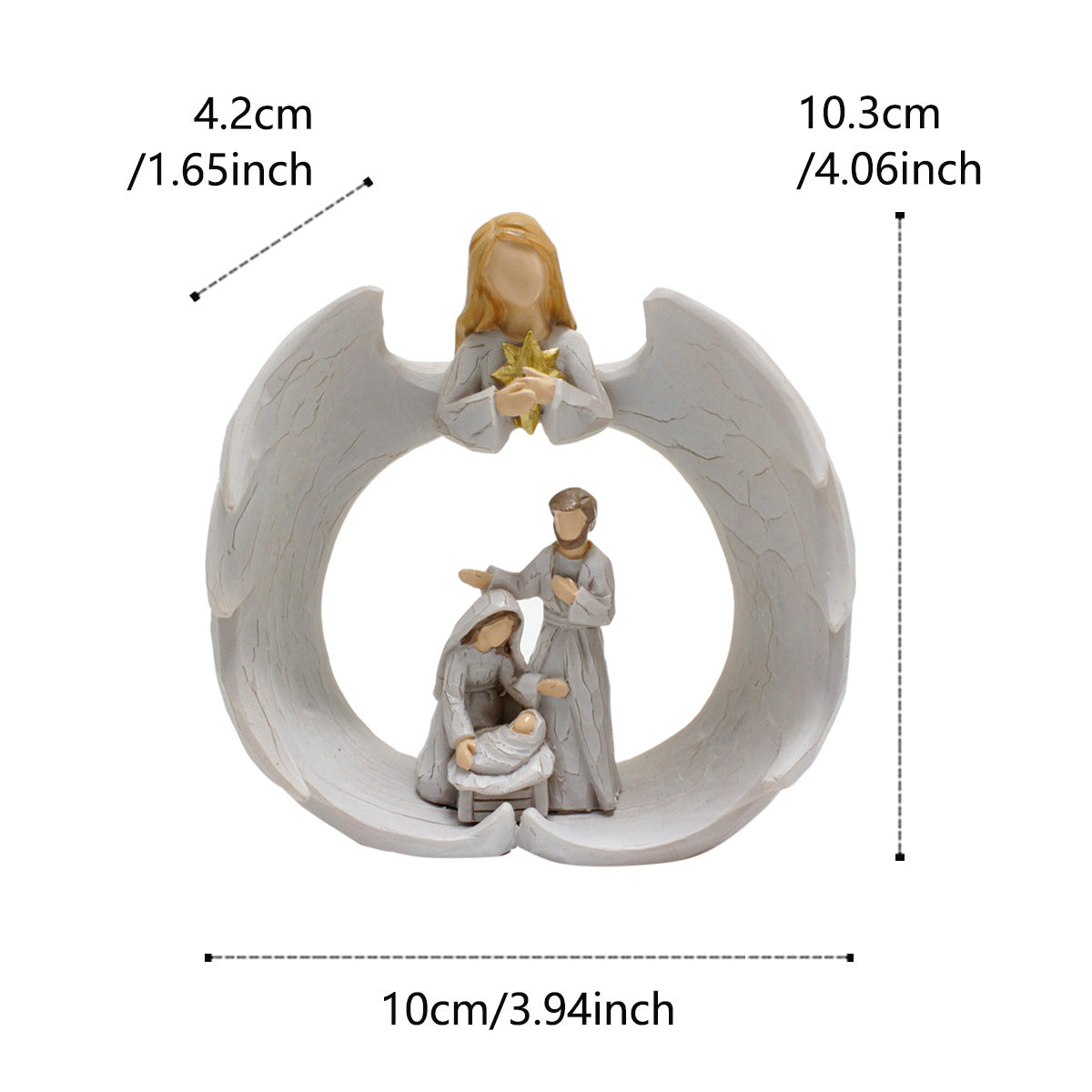 Nordic Creative Angel Family Sculpture Decoration Home Living Room Bookcase Decoration Crafts Resin Statue Ornament - Tampa Home & Garden Store