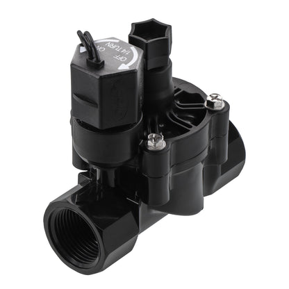 1in FPT Auto Inline Pro Valve with Flow Control Orbit Irrigation, black on Tampa Home & Garden Store