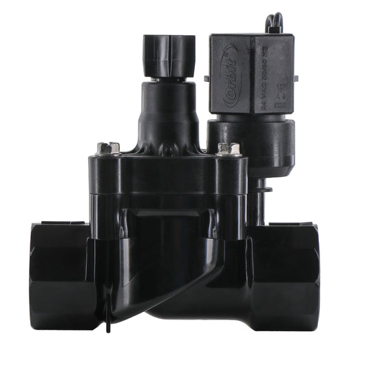 1in FPT Auto Inline Pro Valve with Flow Control by Orbit Irrigation, black valve assembly on Tampa Home & Garden Store