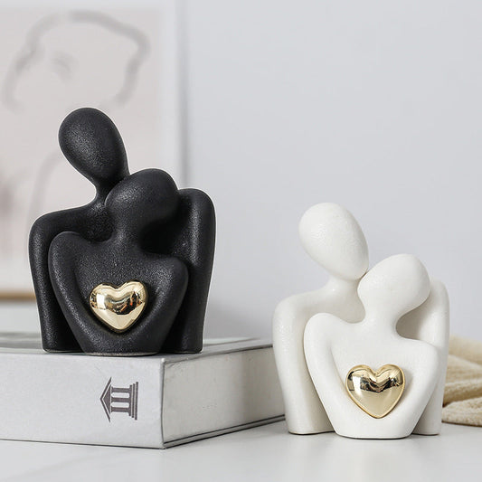 Creative couple figure decoration Newlywed home decoration Lover sculpture decoration figure desktop living room bookshelf decor - Tampa Home & Garden Store