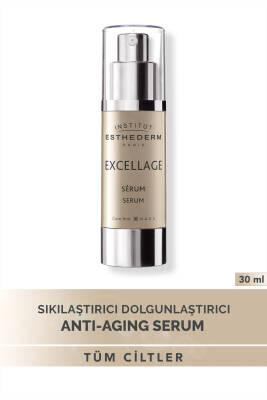 Institut Esthederm Excellage Anti-Aging Serum bottle with tan label and silver cap, 30 ml on Tampa Home & Garden Store