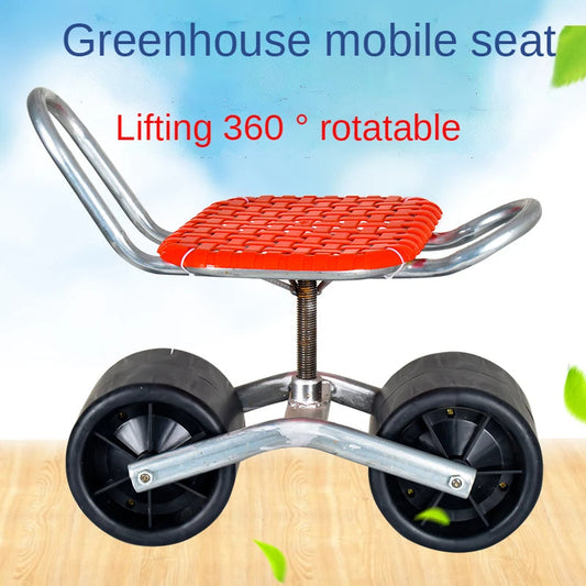 Convenient easy rotated agricultural work seat Garden Shed farm Movable tool stool with wheels - Tampa Home & Garden Store
