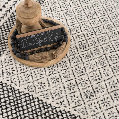 Julio Area Rug black and white geometric pattern Boutique Rugs on Tampa Home & Garden Store