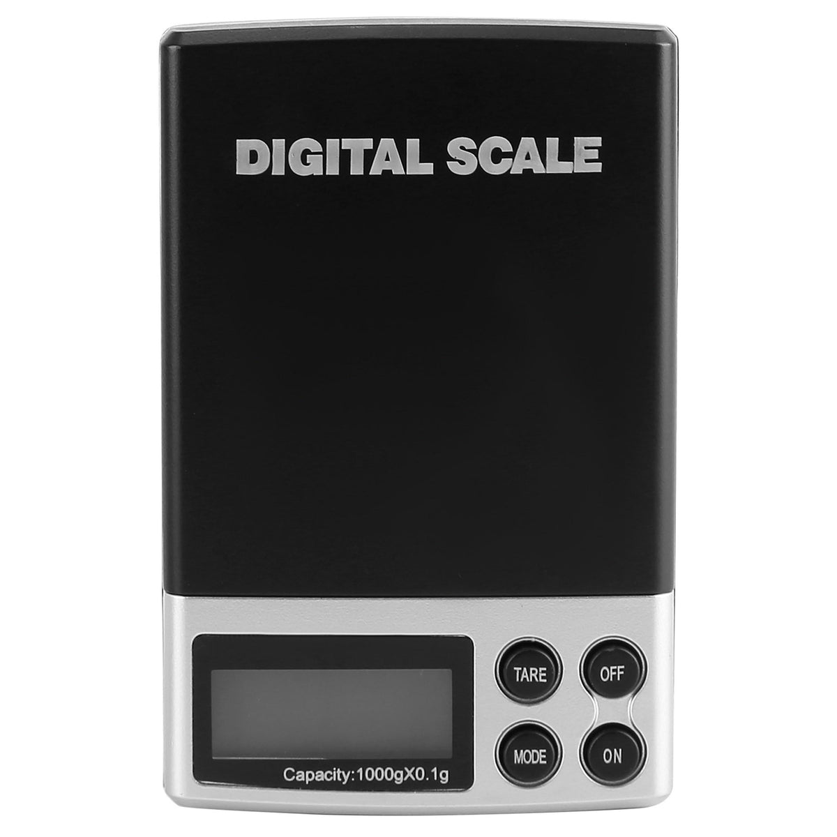 iMounTEK digital kitchen scale, black and silver, 1000g x 0.1g, LCD, tare and mode buttons on Tampa Home & Garden Store