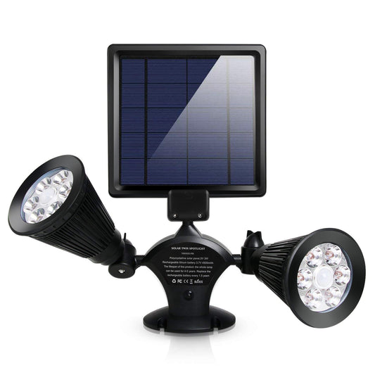 Dual Head Solar and Motion Sensor Lights