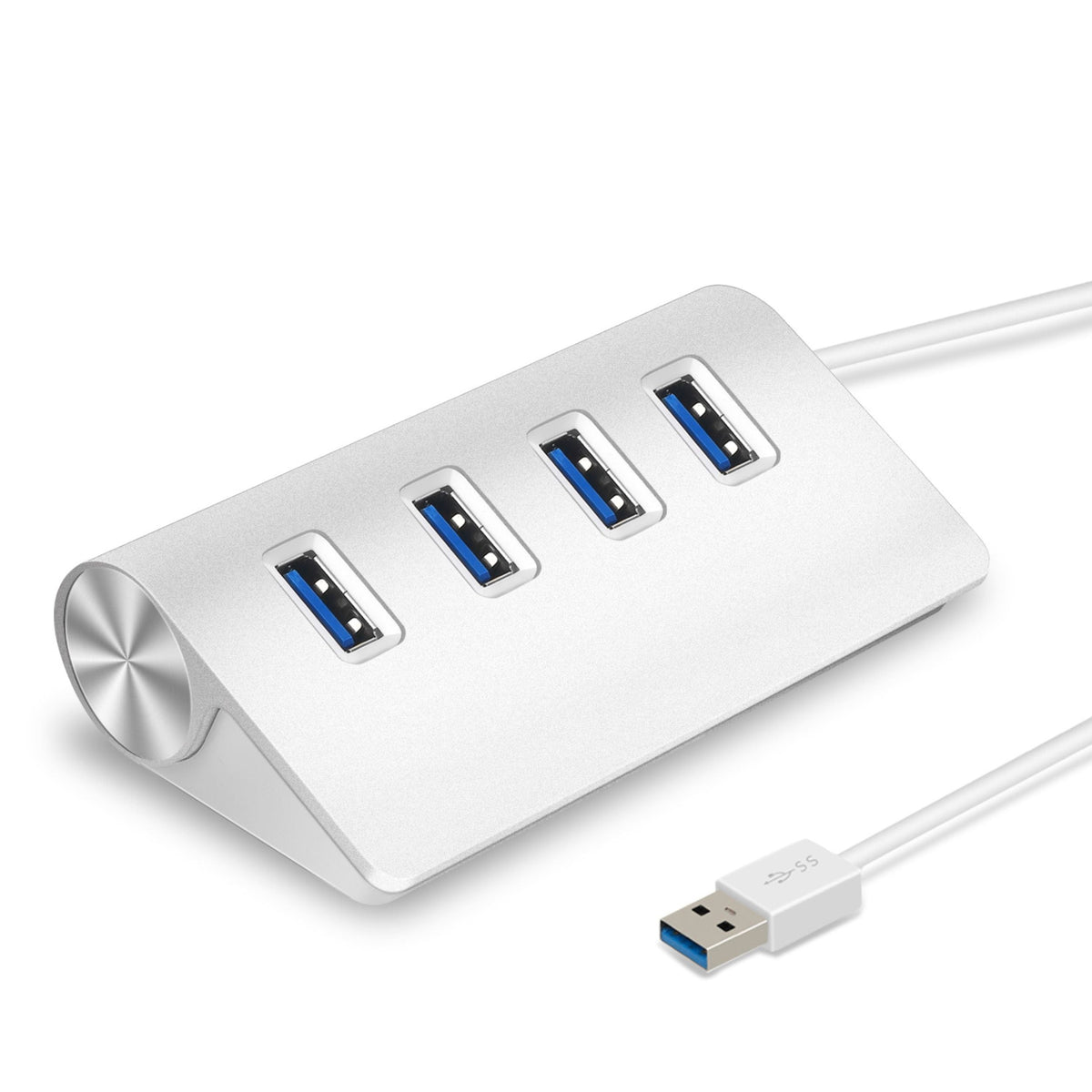 USB3.0 4-Port Aluminum Hub with USB ports, 5Gbps file & video transfer, USB cable included on Tampa Home & Garden Store