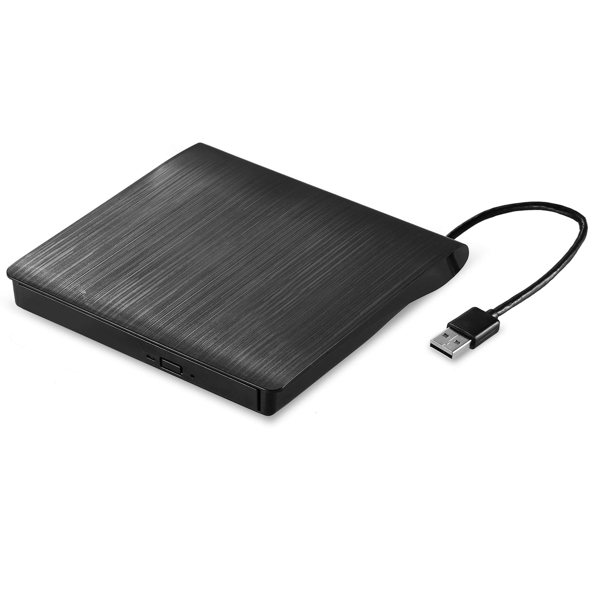 External USB 3.0 slim DVD-RW drive by Best Product Finds in black brushed finish with USB cable on Tampa Home & Garden Store