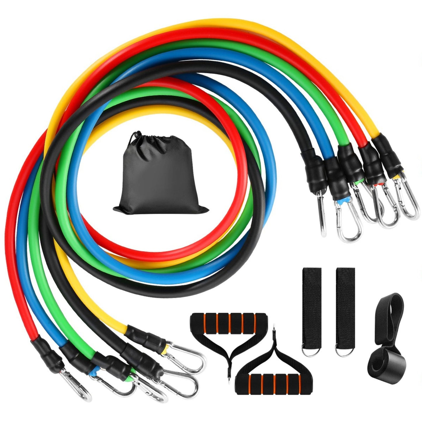 Fitness Resistance Bands Set With Door and Strap