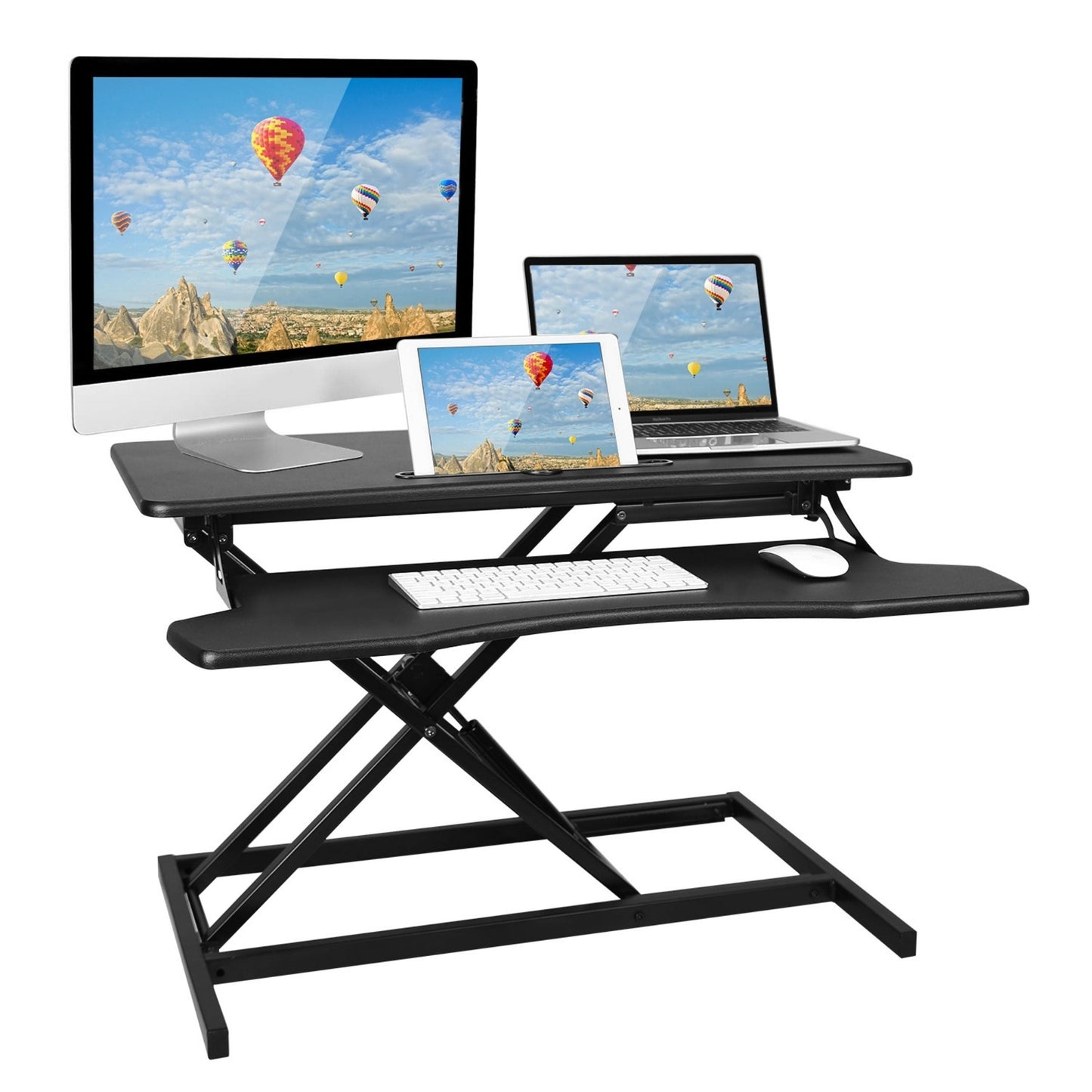 Adjustable Dual Monitor and Standing Riser
