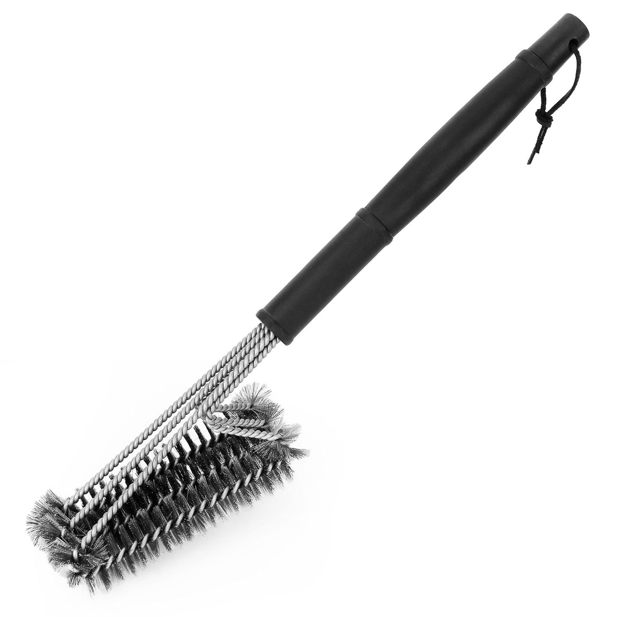 BBQ grill cleaning brush stainless steel with 18in handle and stiff wire bristles on Tampa Home & Garden Store