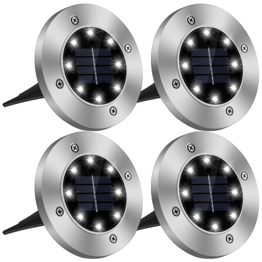 Set Of 4Pcs Solar Ground Lights For A Patio