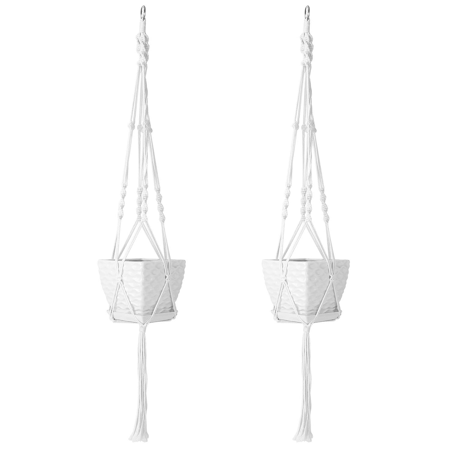 2 Pcs Cotton Rope Plant Hanger and Net Bag