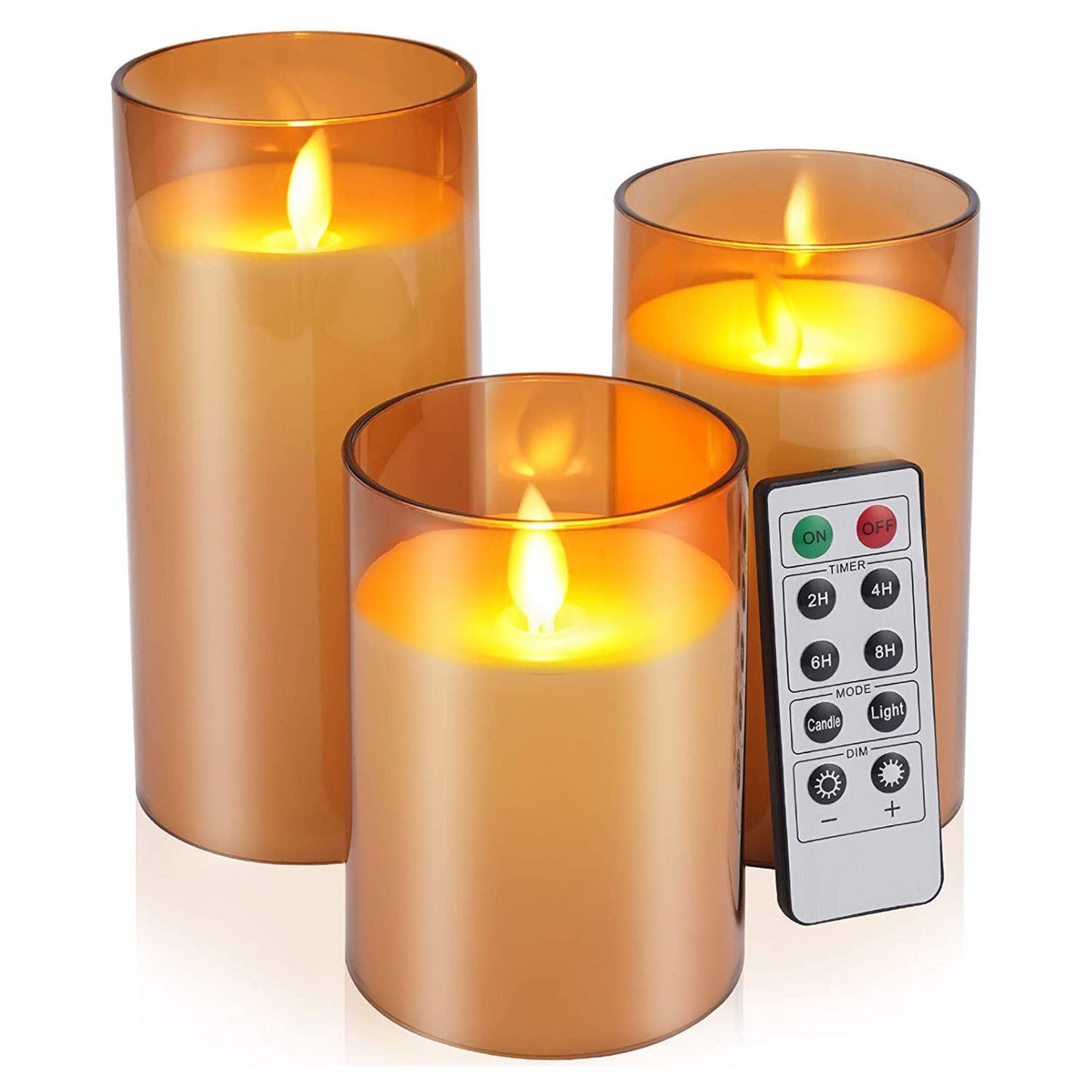 Led Flameless Wax Candles with Remote and Timer