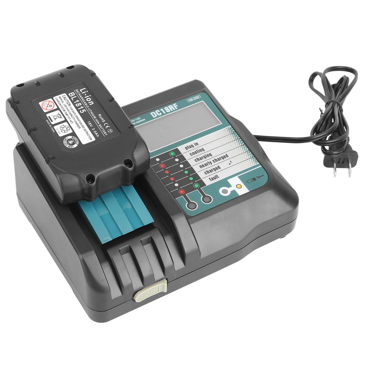 Compatible Makita Charger With Lcd And Usb Port