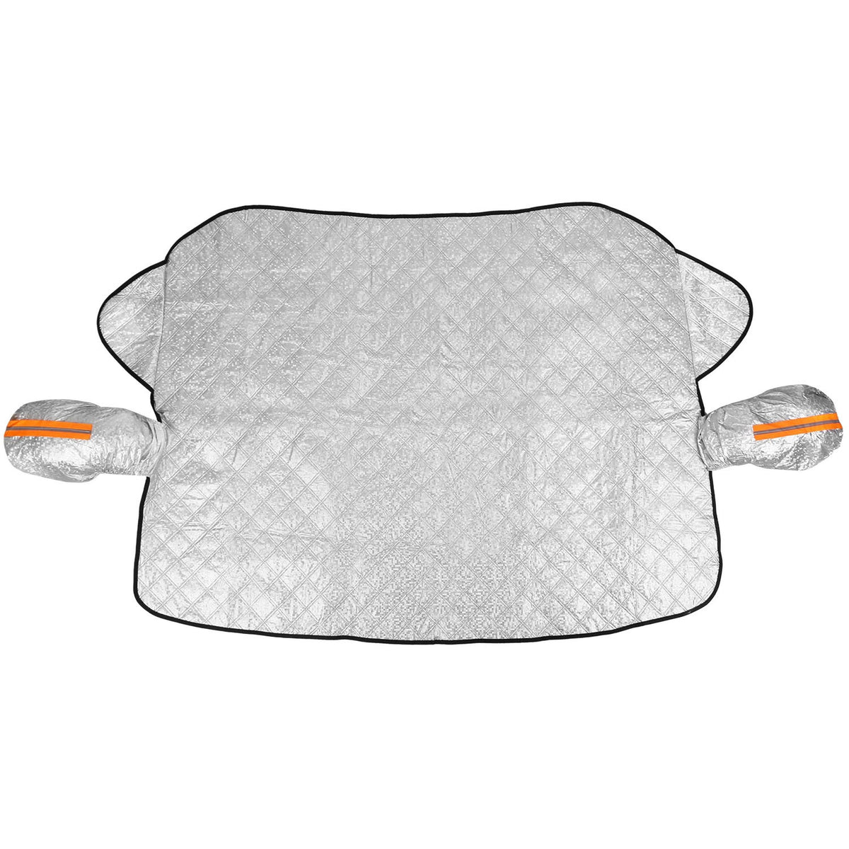 Car windshield snow cover with side mirror protector, windproof 5 magnets, silver fabric on Tampa Home & Garden Store