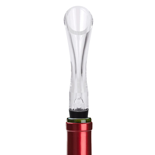 Wine aerator pourer spout chrome metal with rubber gasket on bottle neck on Tampa Home & Garden Store
