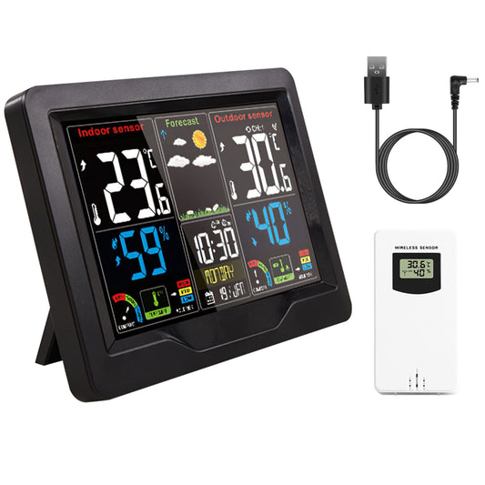 Wireless Weather Clock With Temp and Humidity