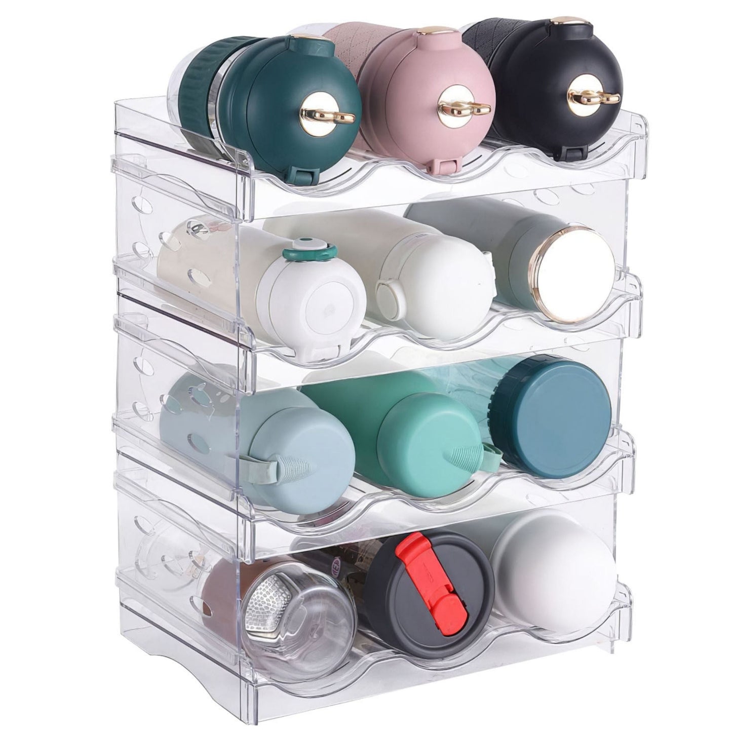 Stackable Bottle Organizer and Rack for Kitchen
