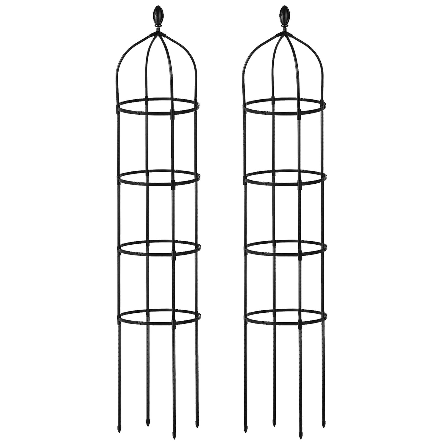 2 Pack Rustproof Obelisk and Trellis for a Garden