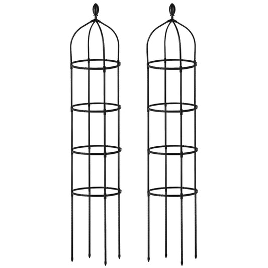 2 Pack Rustproof Obelisk and Trellis for a Garden
