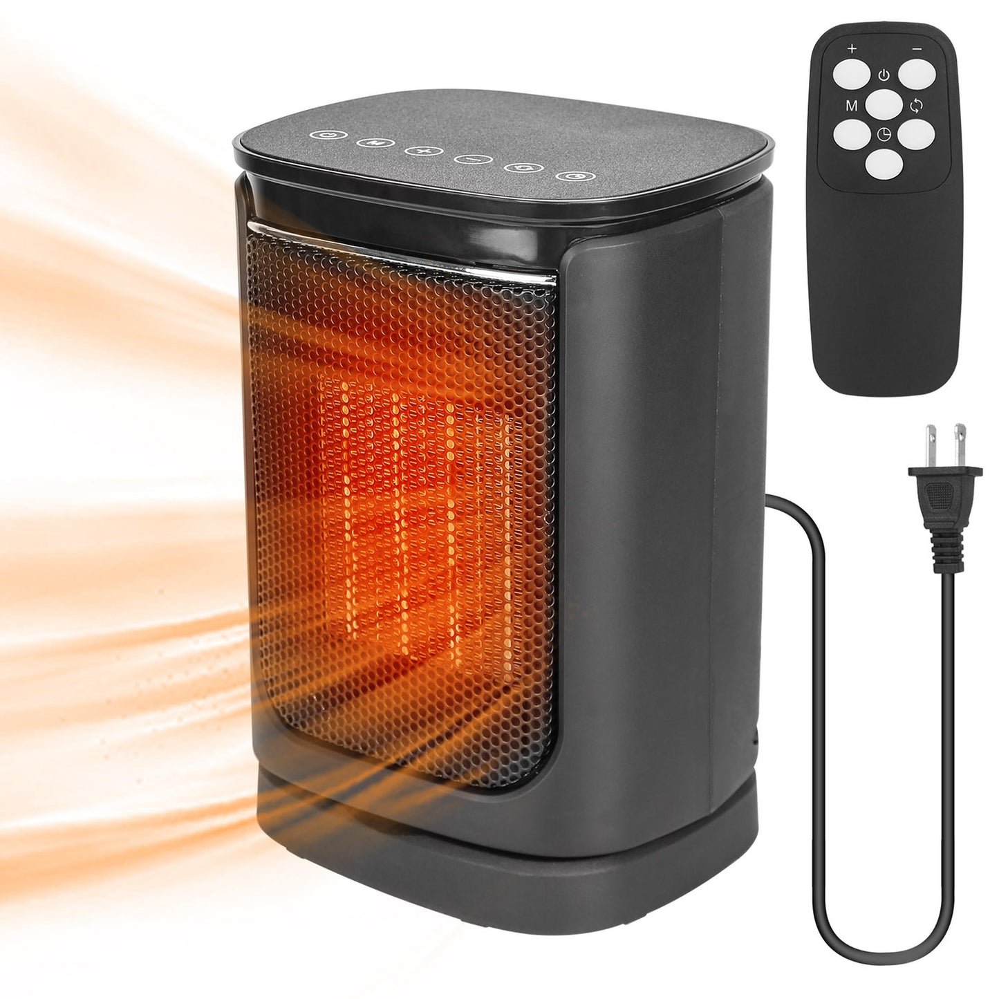 Compact Ceramic Space Heater with Remote Control